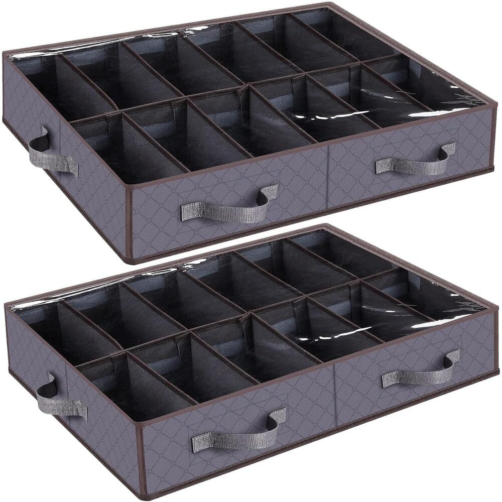 Anyoneer Under Bed Shoe Storage Organizer, Set of 2